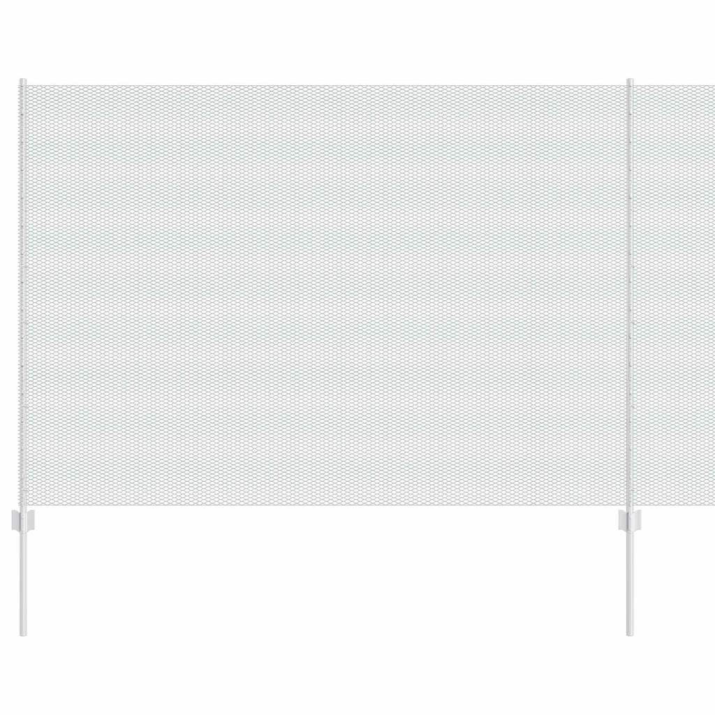 Recinzione con Posto Argento 1,6 x 10 m Acciaio