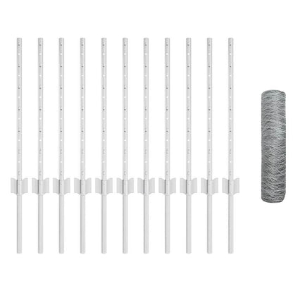 Recinzione con Posto Argento 0,5 x 25 m Acciaio