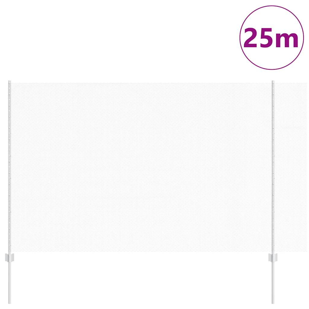 Recinzione esagonale da esterno con palo 25 x 1,5 m Argento