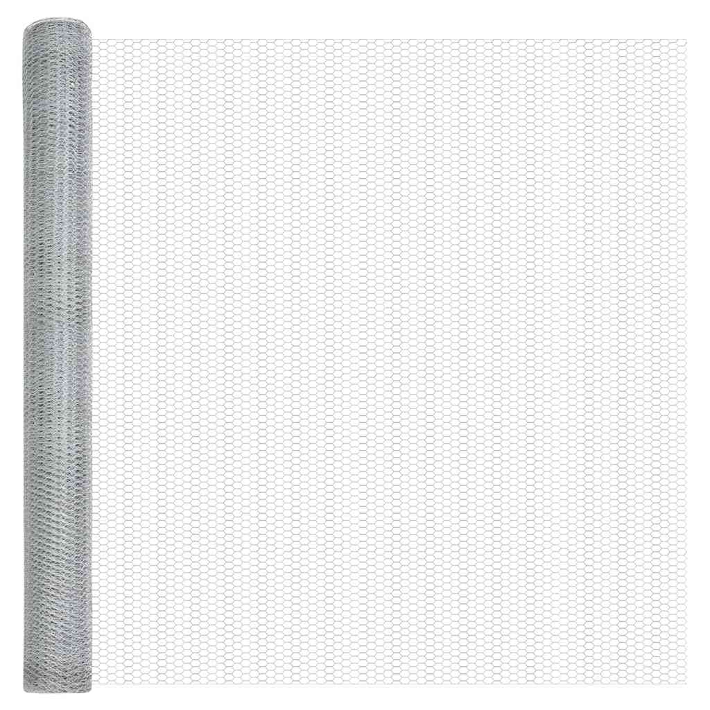 Recinzione con Posto Argento 1,5 x 25 m Acciaio