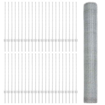 Recinzione con Posto Argento 1 x 100 m Acciaio