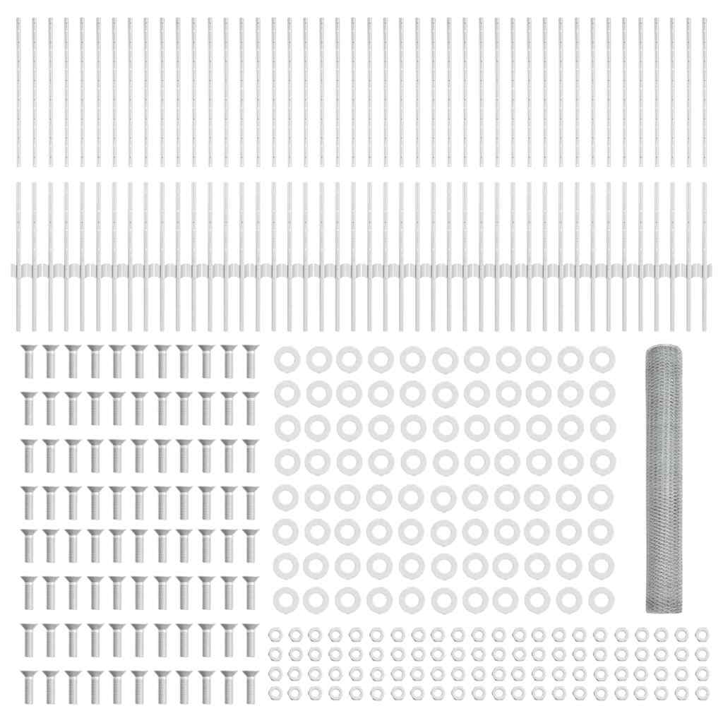 Recinzione con Posto Argento 1 x 100 m Acciaio