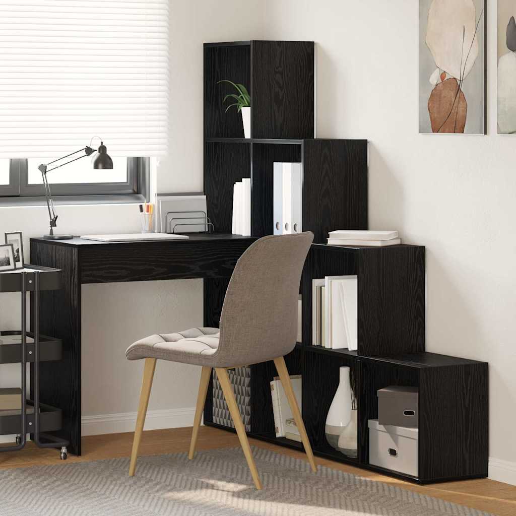 Scrivania ad angolo Rovere Nero 101,5 x 149,5 x 149,5 cm