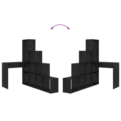 Scrivania ad angolo Rovere Nero 101,5 x 149,5 x 149,5 cm