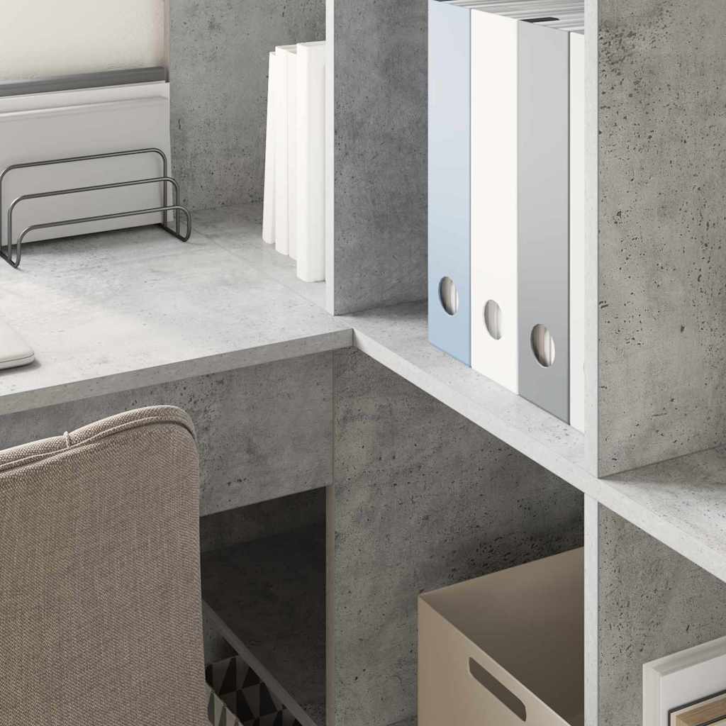 Scrivania ad angolo Grigio cemento 101,5 x 149,5 x 149,5 cm | homemem39