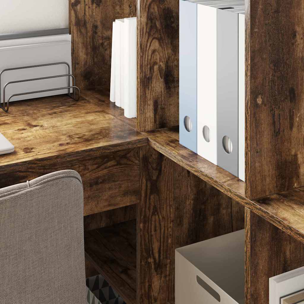 Scrivania ad angolo Rovere fumé 101,5 x 149,5 x 149,5 cm