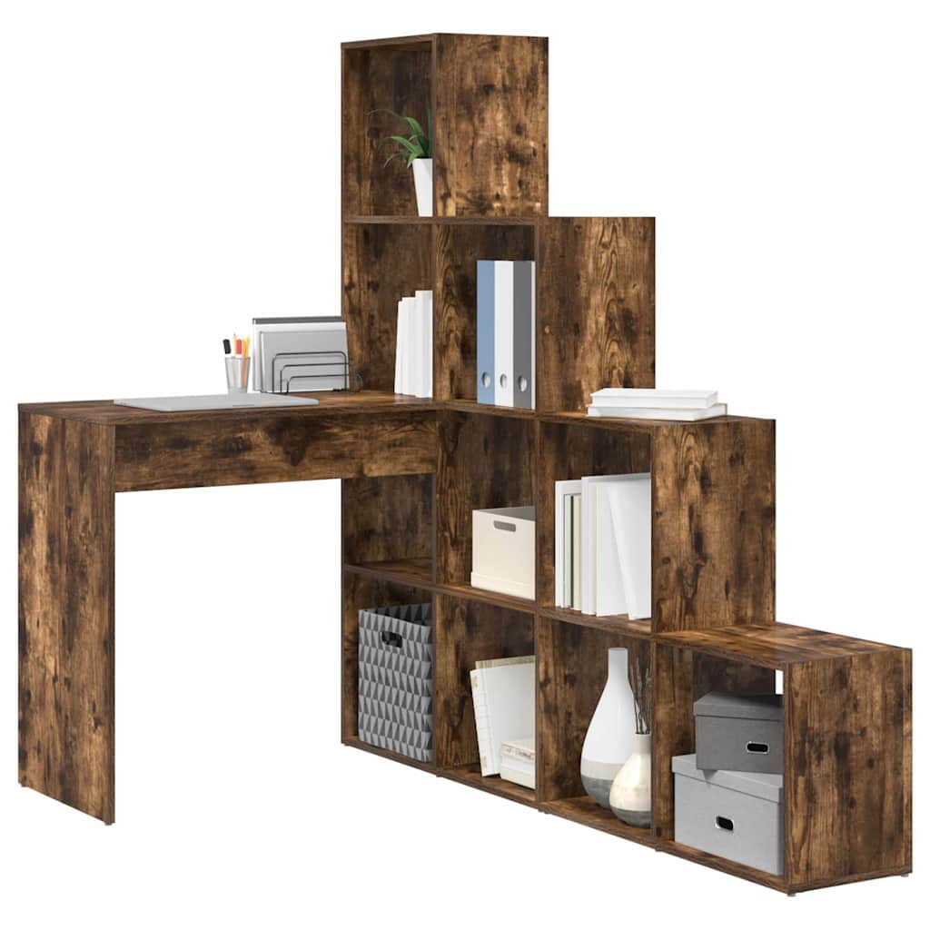 Scrivania ad angolo Rovere fumé 101,5 x 149,5 x 149,5 cm