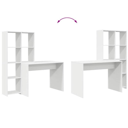 Scrivania Bianco 138,5 x 55 x 143 cm Legno multistrato