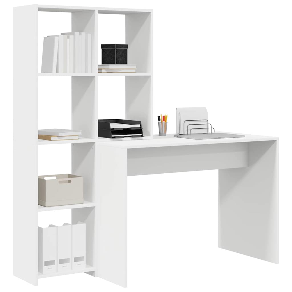 Scrivania Bianco 138,5 x 55 x 143 cm Legno multistrato