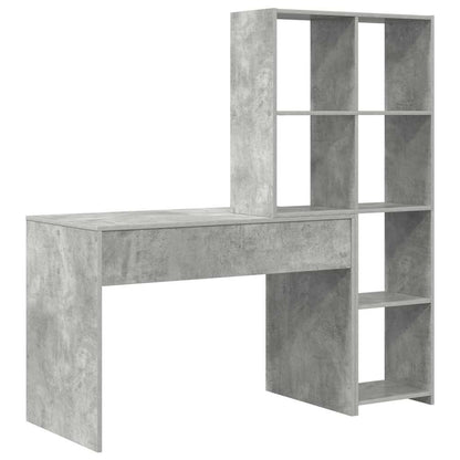 Scrivania Grigio cemento 138,5 x 55 x 143 cm Legno multistrato