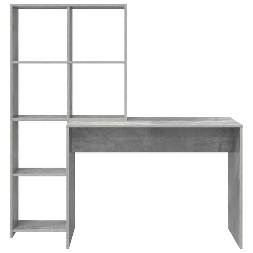 Scrivania Grigio cemento 138,5 x 55 x 143 cm Legno multistrato