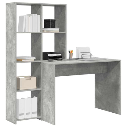 Scrivania Grigio cemento 138,5 x 55 x 143 cm Legno multistrato