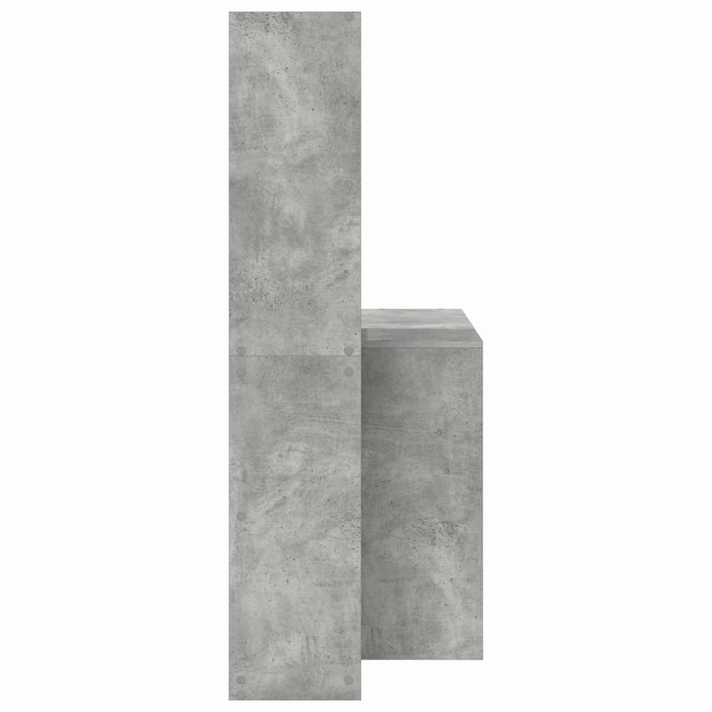 Scrivania Grigio cemento 138,5 x 55 x 143 cm Legno multistrato