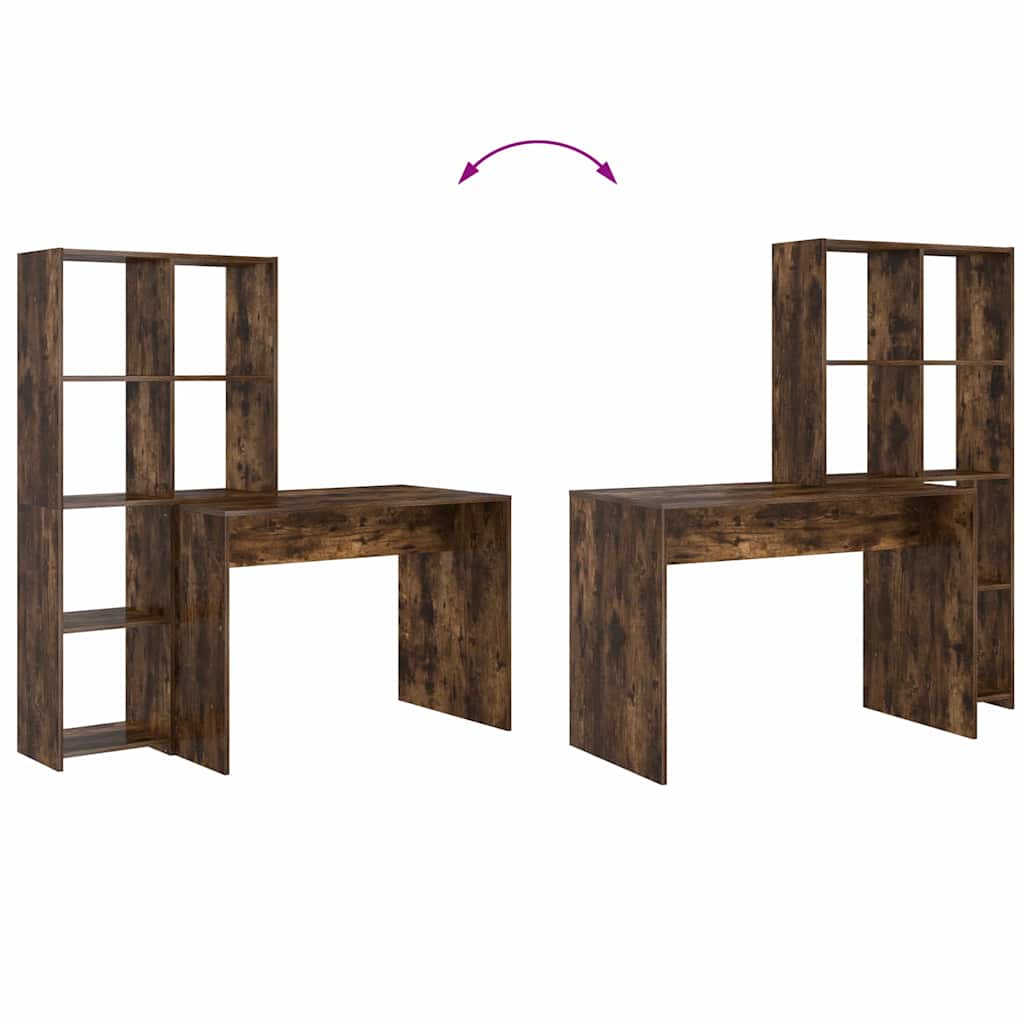 Scrivania Rovere fumé 138,5 x 55 x 143 cm Legno multistrato