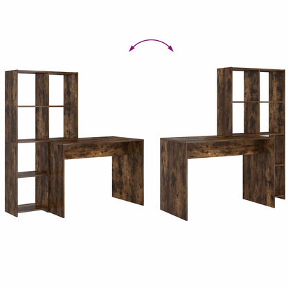 Scrivania Rovere fumé 138,5 x 55 x 143 cm Legno multistrato