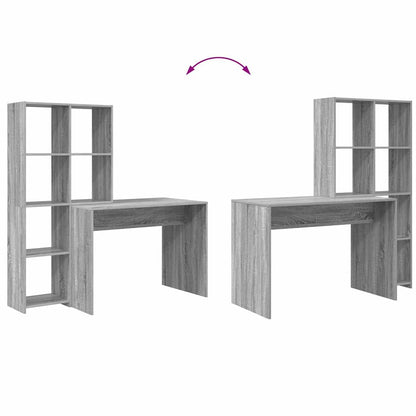 Scrivania Grigio Sonoma 138,5 x 55 x 143 cm Legno multistrato