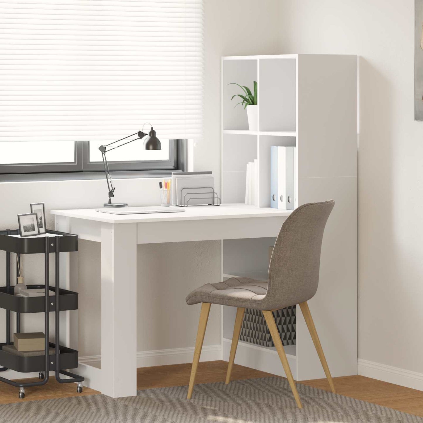 Scrivania Bianco 122 x 67 x 145 cm Legno multistrato
