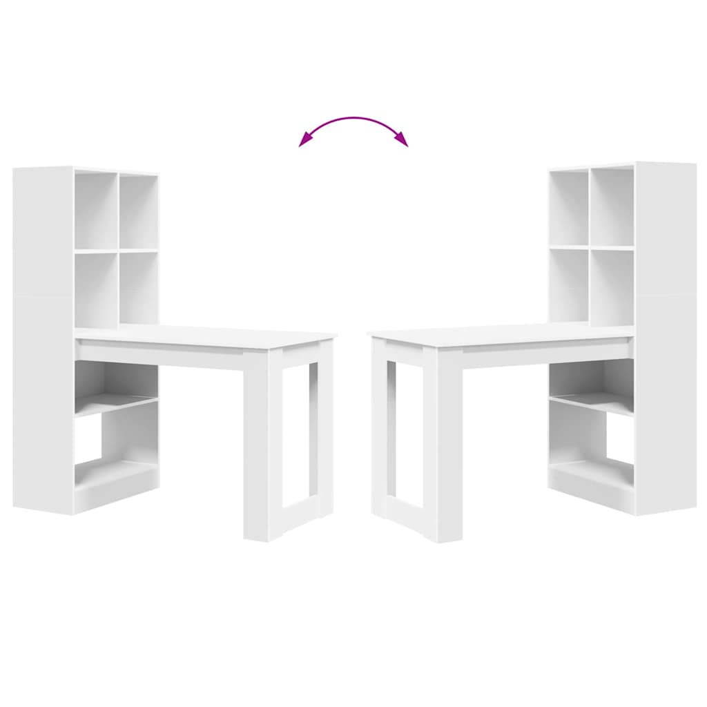 Scrivania Bianco 122 x 67 x 145 cm Legno multistrato