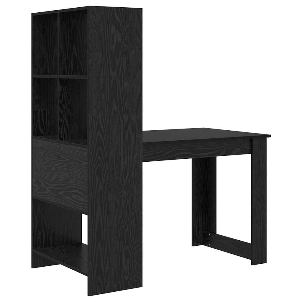 Scrivania Rovere Nero 122 x 67 x 145 cm Legno multistrato