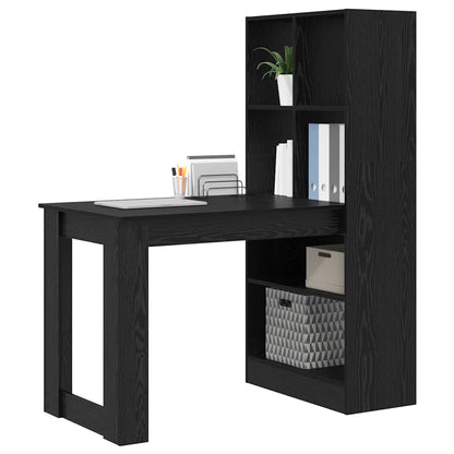 Scrivania Rovere Nero 122 x 67 x 145 cm Legno multistrato