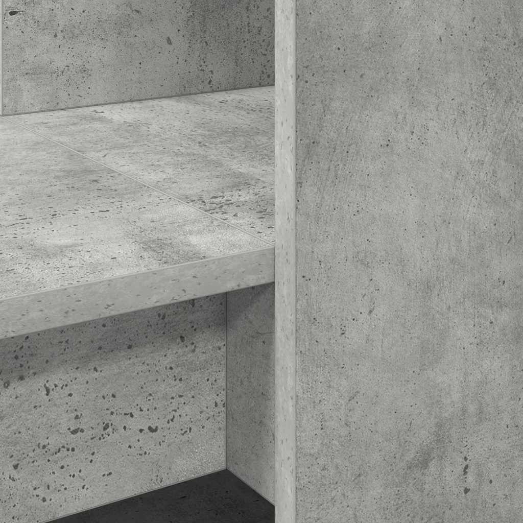 Scrivania Grigio cemento 122 x 67 x 145 cm Legno multistrato
