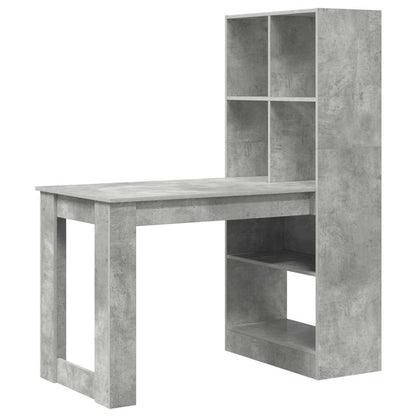 Scrivania Grigio cemento 122 x 67 x 145 cm Legno multistrato