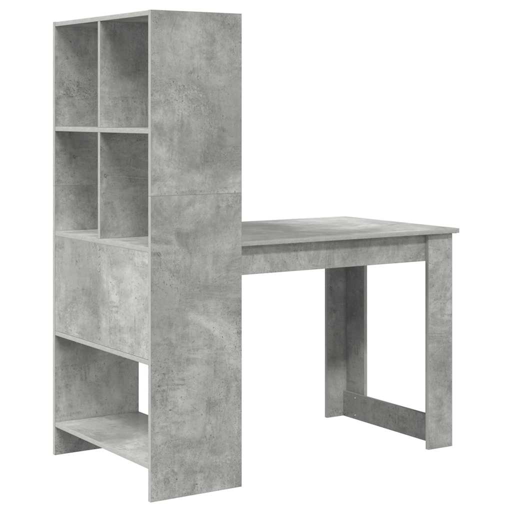 Scrivania Grigio cemento 122 x 67 x 145 cm Legno multistrato