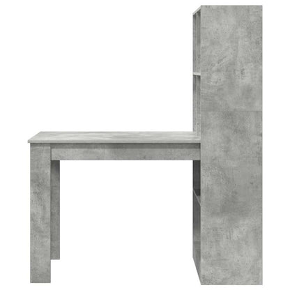 Scrivania Grigio cemento 122 x 67 x 145 cm Legno multistrato