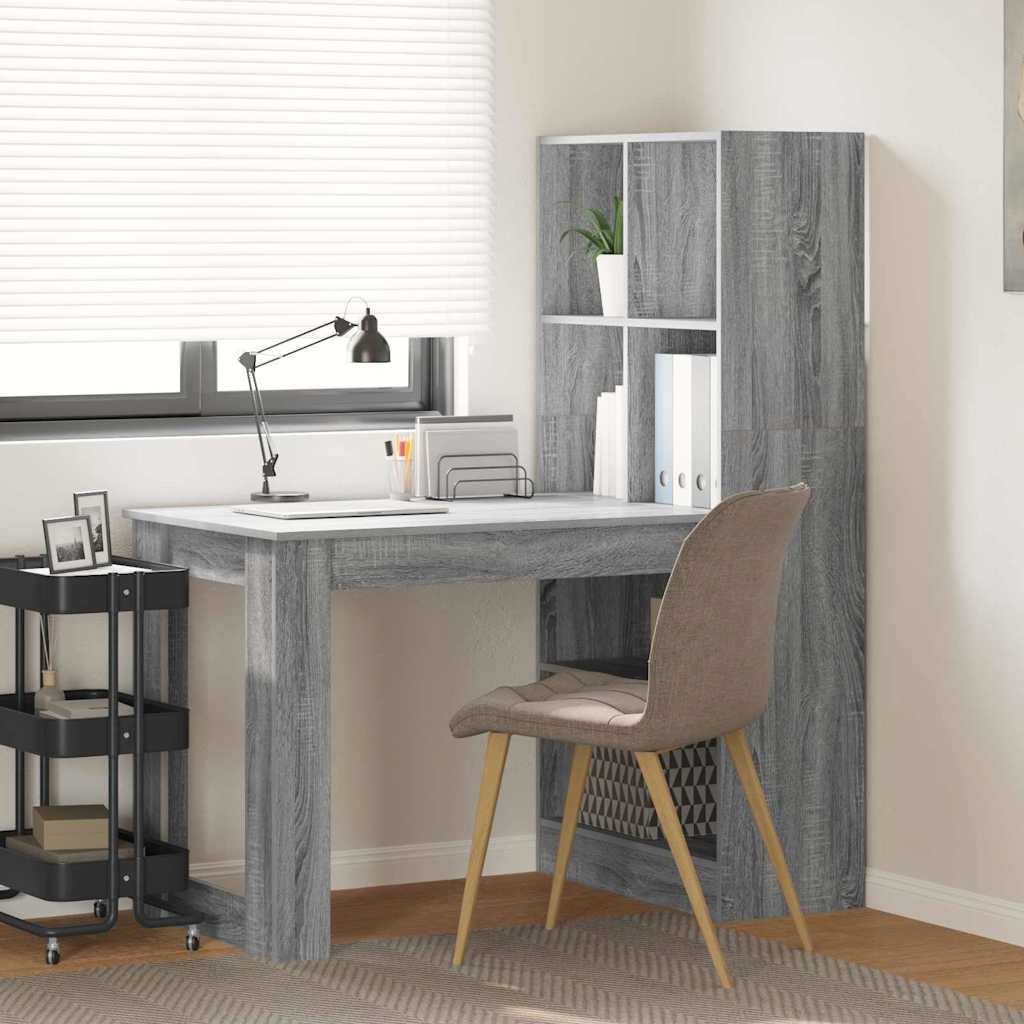 Scrivania Grigio Sonoma 122 x 67 x 145 cm Legno multistrato
