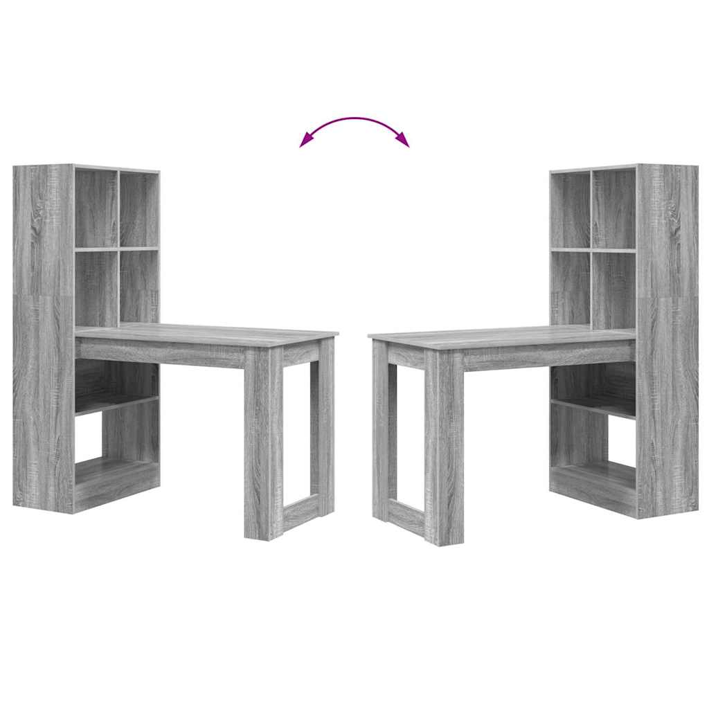 Scrivania Grigio Sonoma 122 x 67 x 145 cm Legno multistrato