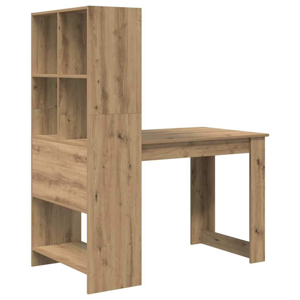 Scrivania con lo scaffale Rovere artigianale 122 x 67 x 145 cm