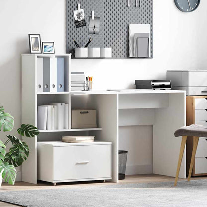 Scrivania Bianco 131,5 x 50 x 106,5 cm Legno multistrato
