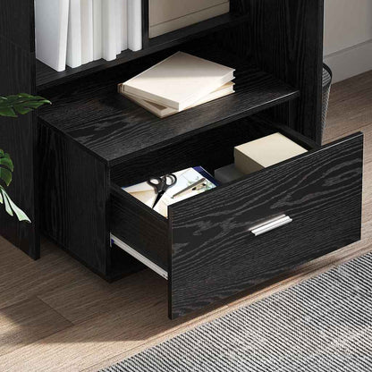 Scrivania Rovere Nero 131,5 x 50 x 106,5 cm Legno multistrato