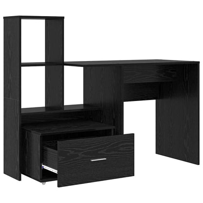 Scrivania Rovere Nero 131,5 x 50 x 106,5 cm Legno multistrato