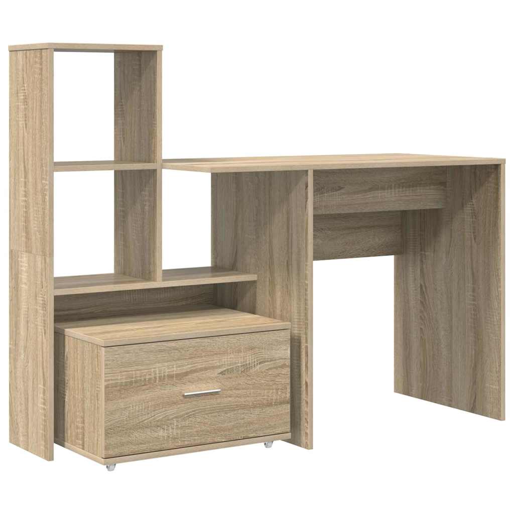 Scrivania Rovere Sonoma 131,5 x 50 x 106,5 cm Legno multistrato