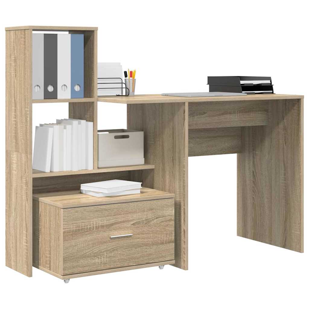 Scrivania Rovere Sonoma 131,5 x 50 x 106,5 cm Legno multistrato