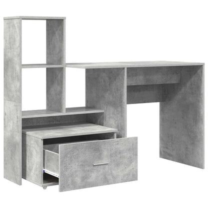 Scrivania con cassetto Grigio cemento 131,5 x 50 x 106,5 cm