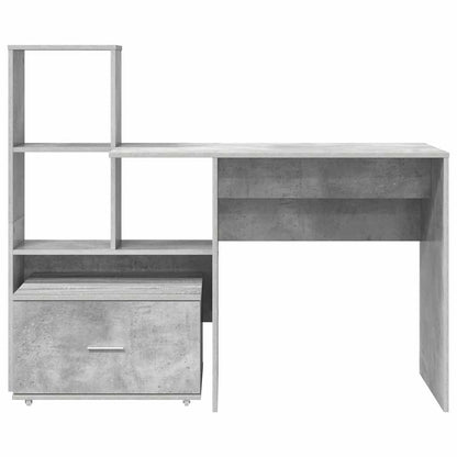 Scrivania con cassetto Grigio cemento 131,5 x 50 x 106,5 cm