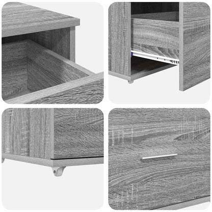 Scrivania Grigio Sonoma 131,5 x 50 x 106,5 cm Legno multistrato | homemem39