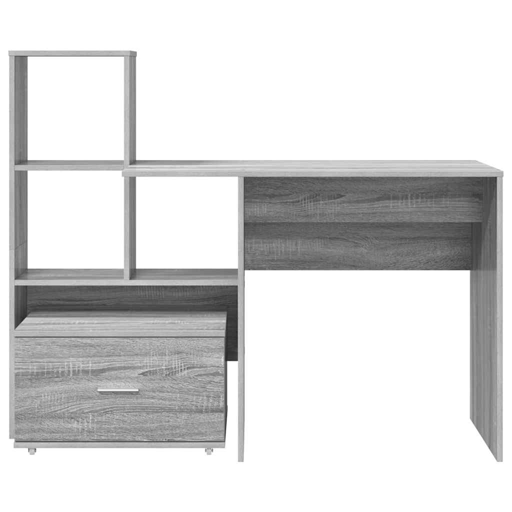 Scrivania Grigio Sonoma 131,5 x 50 x 106,5 cm Legno multistrato