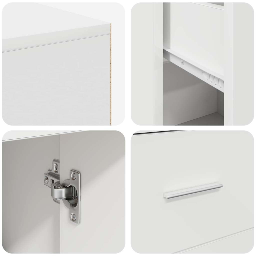 Scrivania ad angolo con cassetto Bianco 102 x 88 x 75 cm