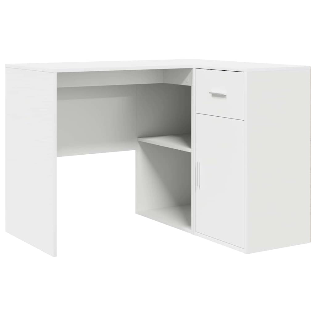 Scrivania ad angolo con cassetto Bianco 102 x 88 x 75 cm