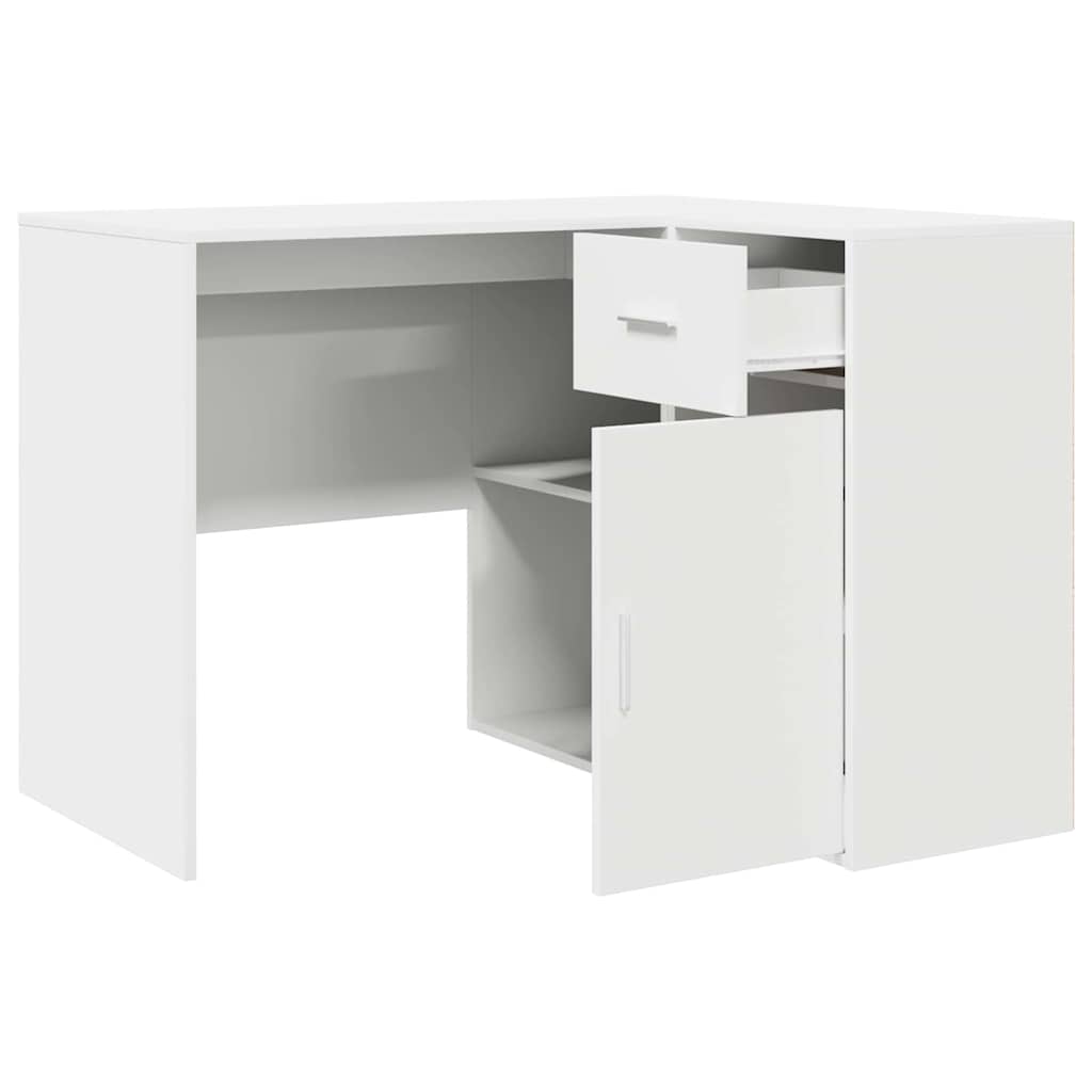 Scrivania ad angolo con cassetto Bianco 102 x 88 x 75 cm