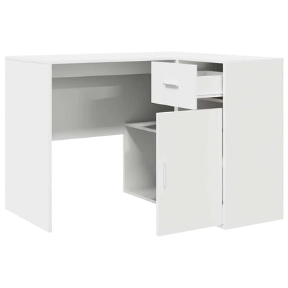 Scrivania ad angolo con cassetto Bianco 102 x 88 x 75 cm