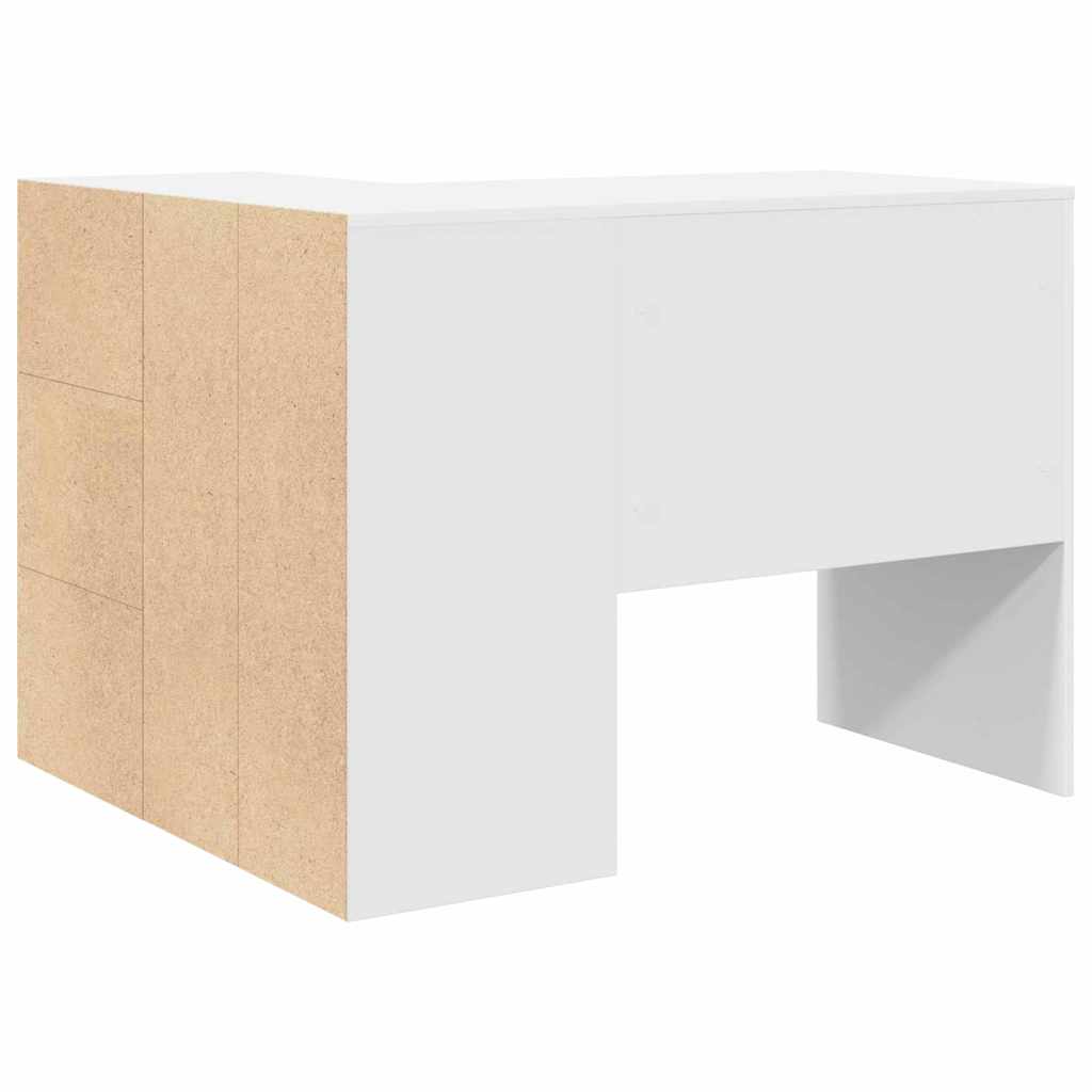 Scrivania ad angolo con cassetto Bianco 102 x 88 x 75 cm