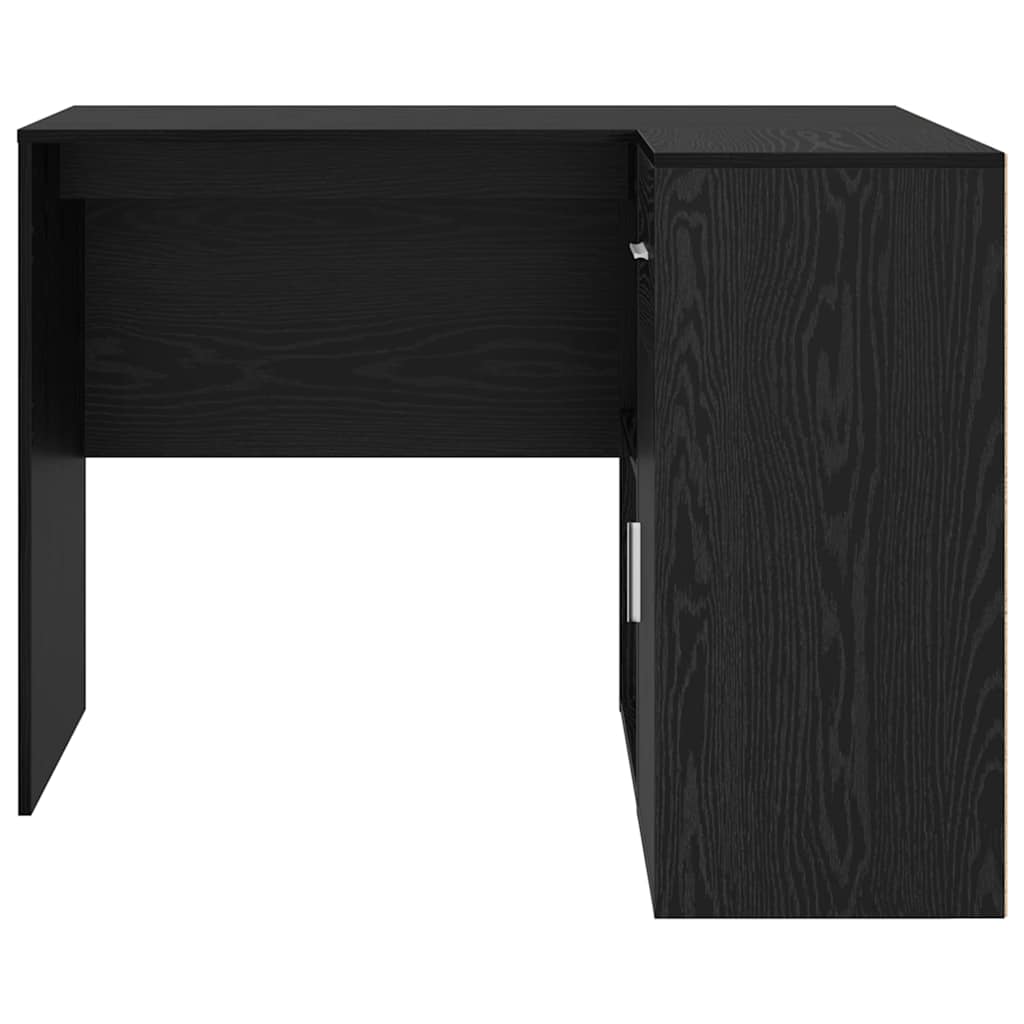 Scrivania ad angolo con cassetto Rovere Nero 102 x 88 x 75 cm