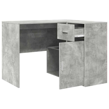 Scrivania ad angolo Grigio cemento 102 x 88 x 75 cm