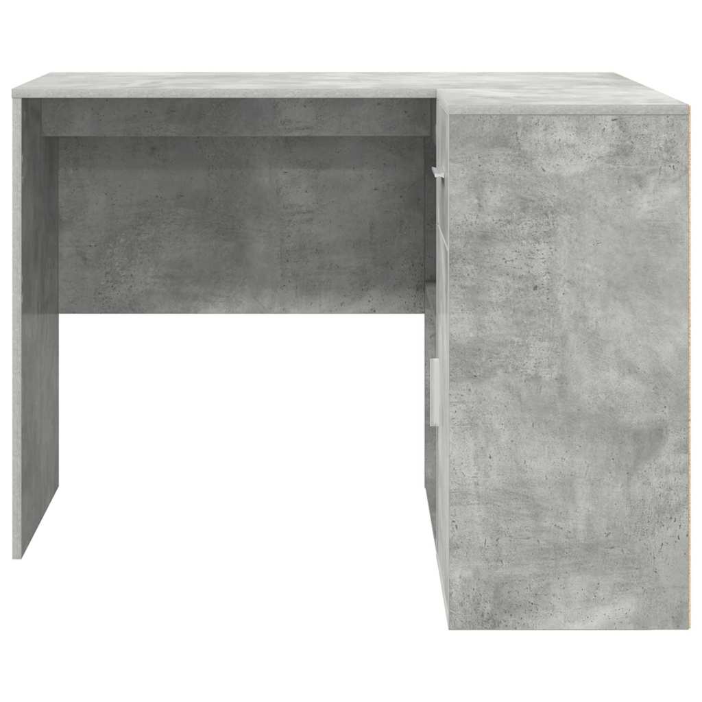 Scrivania ad angolo Grigio cemento 102 x 88 x 75 cm