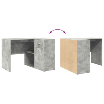 Scrivania ad angolo Grigio cemento 102 x 88 x 75 cm