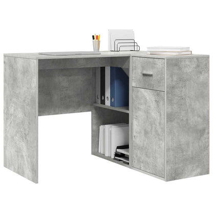 Scrivania ad angolo Grigio cemento 102 x 88 x 75 cm | homemem39